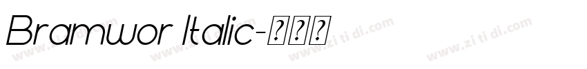 Bramwor Italic字体转换